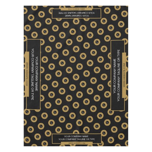 52 "X70" Trade Show Tafelkleed Logo Goud en Zwart (Voorkant)