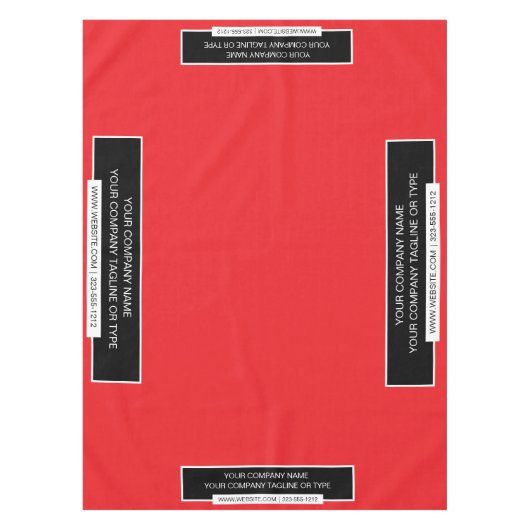 52 "X70" Trade Show Tafelkleed Logo Rood Zwart Wit (Voorkant)