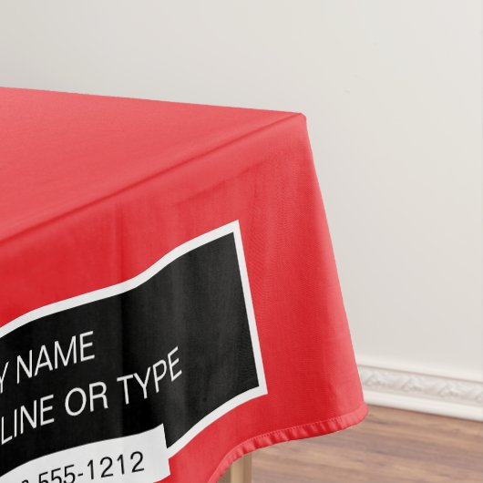 52 "X70" Trade Show Tafelkleed Logo Rood Zwart Wit (Voorbeeld)