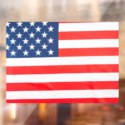 52" x 37.56" American Flag Window Cling  Raamsticker (Vel 2)