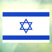 52" x 37.56" Israel Flag Window Cling  Raamsticker (Vel 3)
