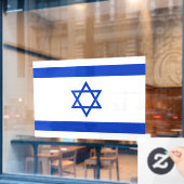 52" x 37.56" Israel Flag Window Cling  Raamsticker (Cafe Raam)
