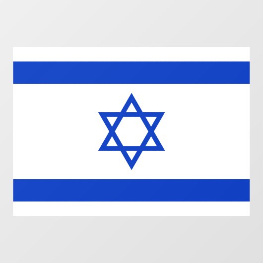 52" x 37.56" Israel Flag Window Cling  Raamsticker (Vel)