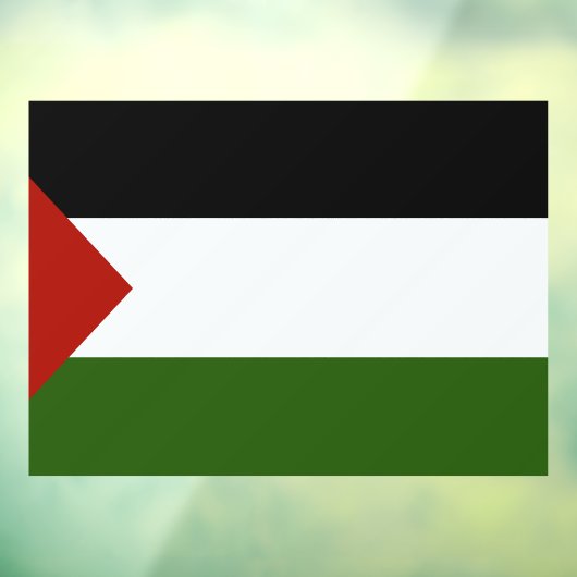 52" x 37.56" Palestine Flag Window Cling  Raamsticker (Vel 3)