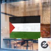 52" x 37.56" Palestine Flag Window Cling Raamsticker (Cafe Raam)