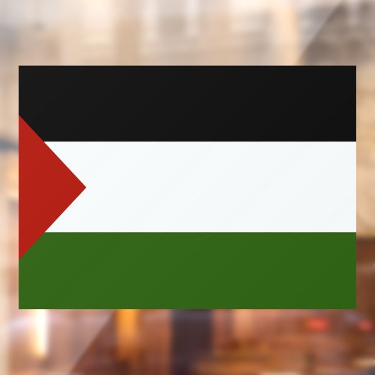 52" x 37.56" Palestine Flag Window Cling Raamsticker (Vel 2)