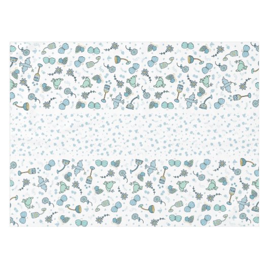 52 x 70-inch Passover Whimsical Seder Tablecloth Tafelkleed (Voorkant (Horizontaal))