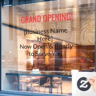 52" x 72" Grand Opening Raamsticker