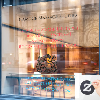 52" x 72" Massage Therapie Raamfolie Raamsticker