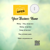 52" x 72" Open Kantooruren Ramensticker Raamsticker (Vel 3)