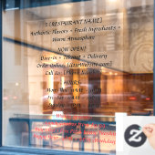 52" x 72" Raamfolie voor restaurants Raamsticker (Cafe Raam)