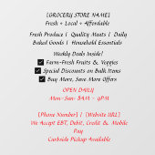 52" x 72" Raamfolie voor supermarkten Raamsticker (Vel)