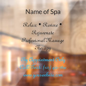 52" x 72" Spa Window Cling  Raamsticker (Vel 2)