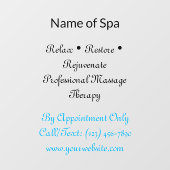 52" x 72" Spa Window Cling  Raamsticker (Vel)