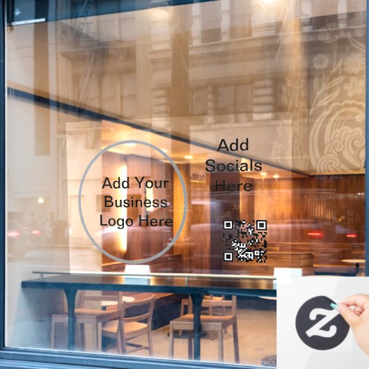 52" x 95,4 cm Zakelijk logo-ruitsticker Raamsticker (Cafe Raam)