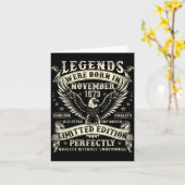 52 Year Old Bday For Men 52nd Birthday November 19 Kaart (Gele Bloem)