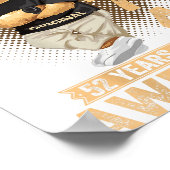 52 Year Old January 1974 Teddy Bear 52nd Birthday  Poster (Hoek)