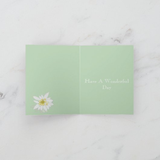 52e bruiloft Jubileum Edelweiss Kaart (Binnen)