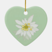 52e bruiloft Jubileum Edelweiss Keramisch Ornament (Achterkant)