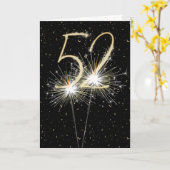 52e bruiloft sparklers kaart (Gele Bloem)