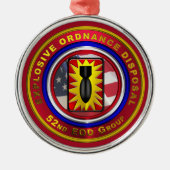 52e EoD-GROEP Kerstmis Metalen Ornament (Voorkant)