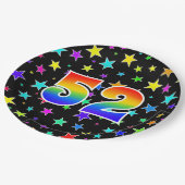 52e Evenement: Vet, Leuk, Kleurrijke Regenboog 52 Papieren Bordje (Gekanteld)