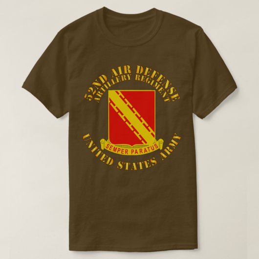 52e luchtverdedigingsartillerieregiment t-shirt (Design voorkant)