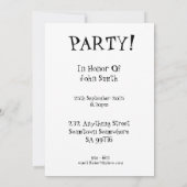 52e partijuitnodiging met vrolijke menigten kaart (Achterkant)