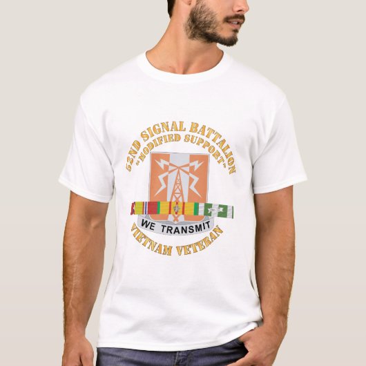 52e Signaalbataljon (aangepaste ondersteuning) met T-shirt (Voorkant)