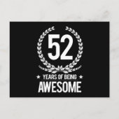 52e verjaardag (52 jaar Geweldige) Briefkaart (Voorkant)