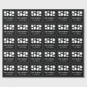 52e verjaardag: Art Deco geïnspireerd look "52" &  Cadeaupapier (Vlak)