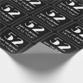 52e verjaardag - Art Deco geïnspireerde look "52", Cadeaupapier (Hoek)