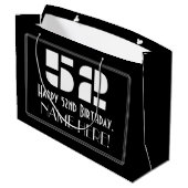 52e verjaardag ~ Art Deco Geïnspireerde look "52"  Groot Cadeauzakje (Achterkant Gekanteld)