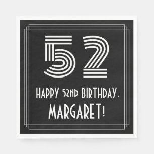 52e verjaardag: Art Deco Geïnspireerde look "52" + Servet