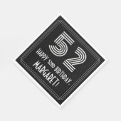 52e verjaardag: Art Deco Geïnspireerde look "52" + Servet (Hoek)