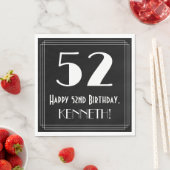 52e verjaardag ~ Art Deco Geïnspireerde look "52", Servet (Insitu)