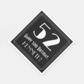 52e verjaardag ~ Art Deco Geïnspireerde look "52", Servet (Hoek)