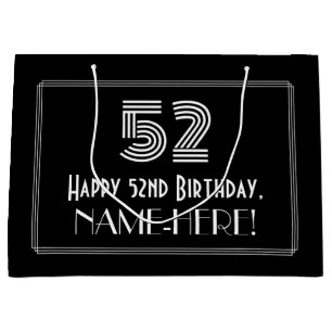 52e verjaardag — Art Deco Geïnspireerde look "5 Groot Cadeauzakje