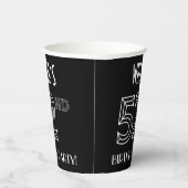 52e verjaardag: Art Deco Style + aangepaste naam Papieren Bekers (Rechts)