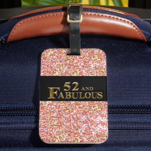 52e verjaardag bagagelabel (Voorkant Insitu 2)