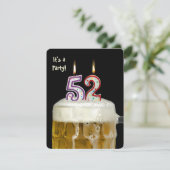 52e verjaardag Bierfeest Kaart (Staand voorkant)