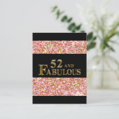 52e verjaardag briefkaart (Staand voorkant)