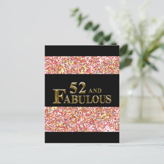 52e verjaardag briefkaart (Staand voorkant)