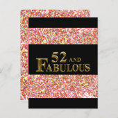 52e verjaardag briefkaart (Voorkant / Achterkant)