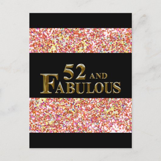 52e verjaardag briefkaart (Voorkant)