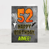 52e verjaardag: Eerie Halloween Theme + Aangepaste Kaart (Voorkant)