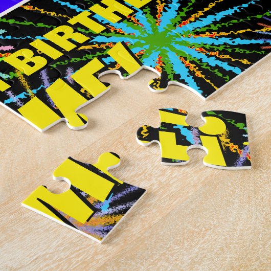 52e verjaardag: Fun, kleurrijk gevuurwerk Legpuzzel (Zijkant)