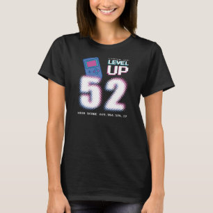 52e verjaardag Jongen Meisniveau 52 Onvergrendelde T-shirt