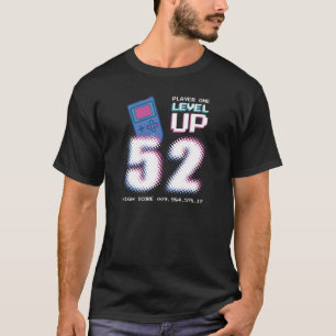 52e verjaardag Jongen Meisniveau 52 Onvergrendelde T-shirt