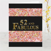 52e verjaardag kaart (Gele Bloem)